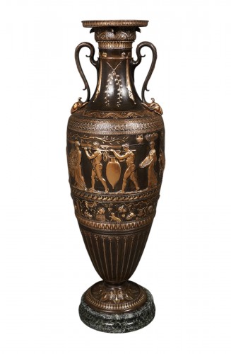 Grand vase néo-Grec par F. Levillain et F. Barbedienne, France circa 1890