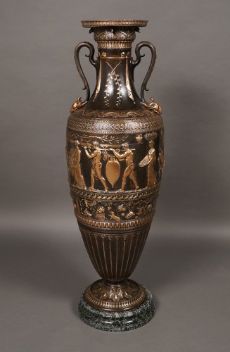 Grand vase néo-Grec par F. Levillain et F. Barbedienne, France circa 1890 - Objet de décoration Style 