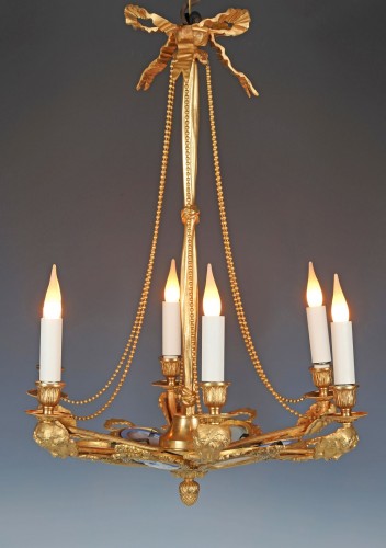 Luminaires Lustre - Lustre aux médaillons attribué à Gagneau, France Circa 1890