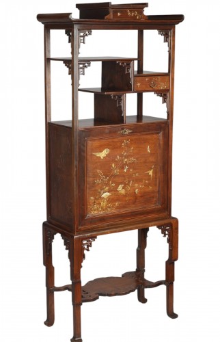 Cabinet secrétaire Japonisant attribué à Perret et Vibert, France Circa 1880