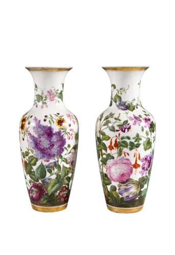 Pair of Paris Porcelain Vases, France circa 1880