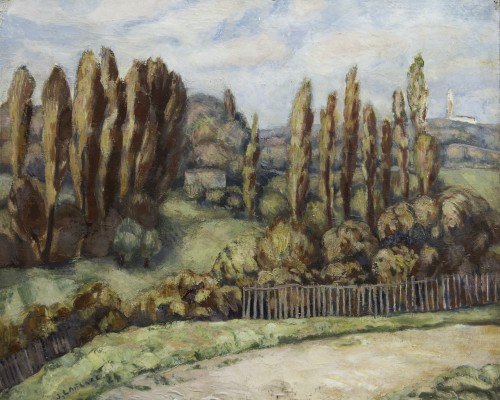 Jacques LAPLACE (1890 -1955) - Landscape with poplars