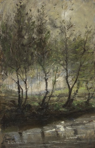 Louis-Hilaire CARRAND (1821 - 1899) - Paysage aux arbres