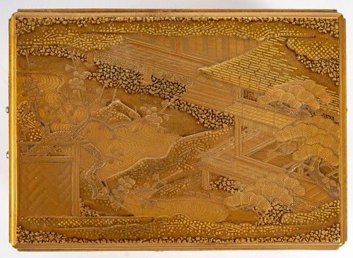 Antiquités - Cabinet japonais laqué or - Kodansu
