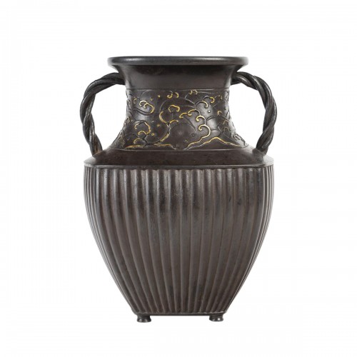 Original Japanese cast iron vase