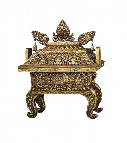 Chinese rectangular shape incense burner