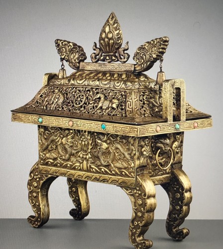 19th century - Chinese rectangular shape incense burner