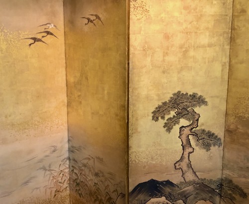 Japanese 6-panel screen of a scholar Edo period late 18th century - 