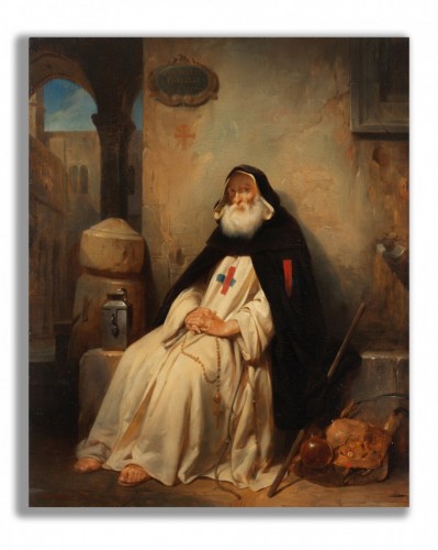 Nicaise de Keyser  (1813 – 1887) - Trinitarian Friar with alm box - Louis-Philippe