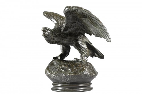 Aigle ailes étendues, bec fermé (base with profile)  - Antoine-Louis BARYE (1795-1875)