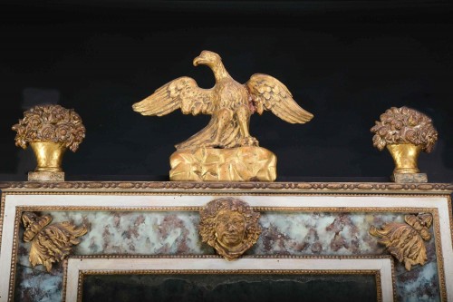 XVIIIe siècle - Grand Miroir Neoclassique, Lucca vers 1800