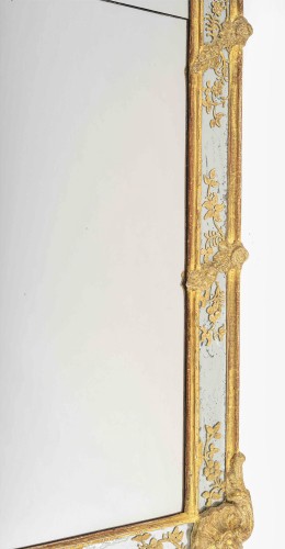 Mirrors, Trumeau  - Important Swedish mirror with stucco decorations on the mirror glass, circa