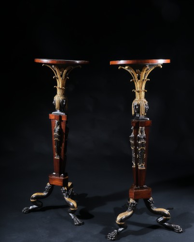 Furniture  - Pair of Torchères ‘Retour d&#039;Egypte&#039; attr.Agostino Fantastici, Florence 1820