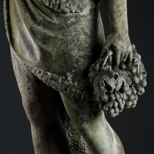 Statue de Bacchus en pierre sculptée vers 1800 - 