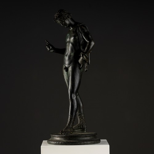 Sculpture  - A Grand Tour Bronze of Narcissus 