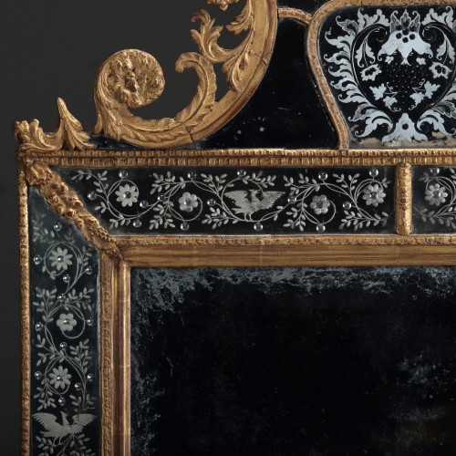 Miroir suédois vers 1680 - Miroirs, Trumeaux Style 