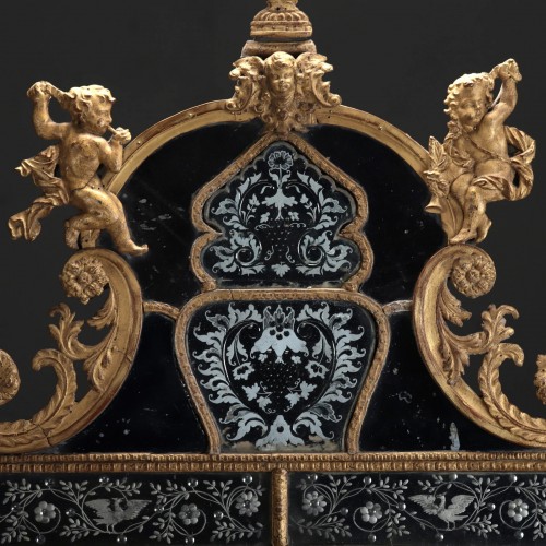 Miroirs, Trumeaux  - Miroir suédois vers 1680