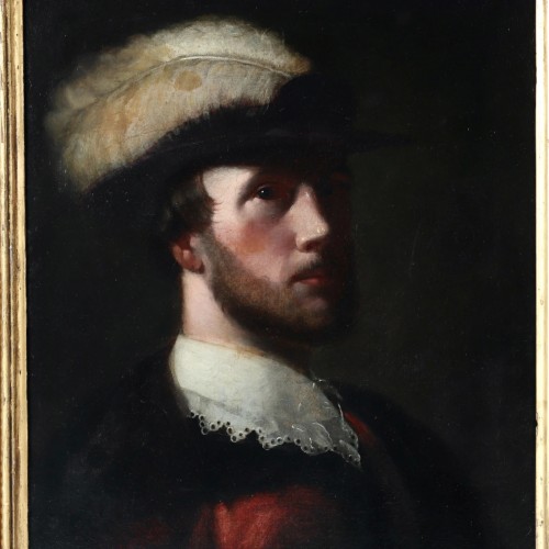 Portrait of a young military man, Circa 1720 - Paintings & Drawings Style 