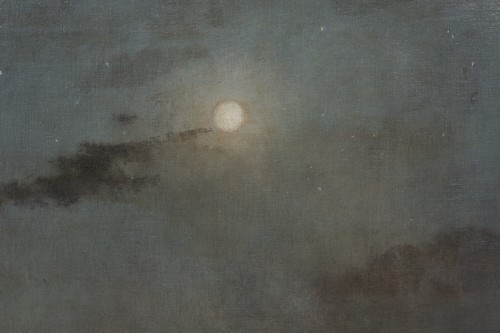 XIXe siècle - Alfred Stevens (1823 – 1906) - Clair de lune sur la mer