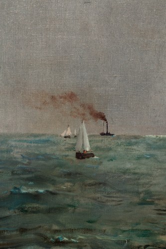 Alfred Stevens (1823 – 1906) - Clair de lune sur la mer - Art nouveau