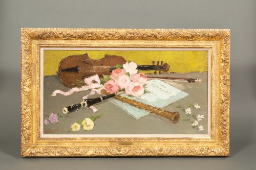 Tableaux et dessins Tableaux du XXe siècle - Dietz Edzard (1893 – 1963) - La Musique et les Roses