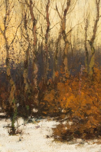 Antiquités - Cornelis Kuijpers ( 1864 – 1932 ) - Sunset in a Winter Forest