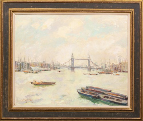 Charles Hug (1899 – 1979) - La Tamise Et Le Tower Bridge
