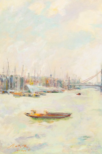 Antiquités - Charles Hug (1899 – 1979) - River Thames And Tower Bridge