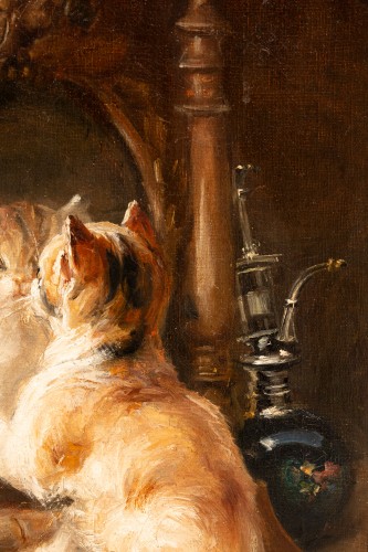  - Joseph Bail (1862 – 1921) - Cats Playing Around A Mirror