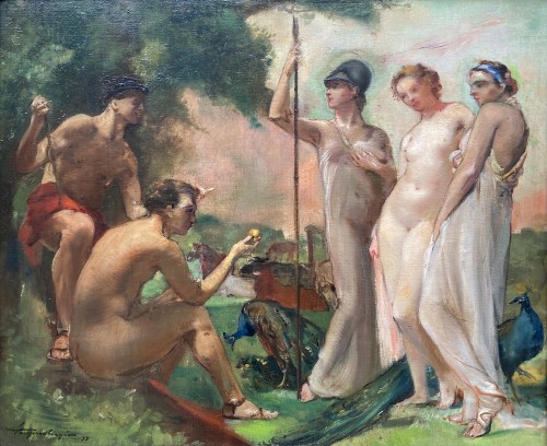 Georges Van Zevenberghen (1877 – 1968) - Judgment of Paris  - Paintings & Drawings Style 