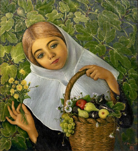 Tableaux et dessins Tableaux du XXe siècle - Vicente Mulet Y Claver (1897 – 1945) - Cueillette de fruits et de fleurs