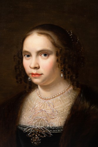 Portrait de Dame  - F.Bol ft 1635 (c.r.) - Valentina Safarian Fine Art