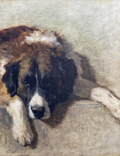  - Henriëtte Ronner- Knip (1821 – 1909) - Portrait d'un chien de montagne bernois