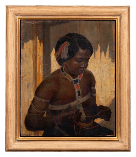 Alfred Richard Martin (1871 – 1939) - Portrait Of A Zulu Girl