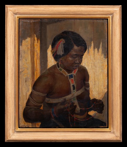 Alfred Richard Martin (1871 – 1939) - Portrait Of A Zulu Girl - Paintings & Drawings Style Art Déco