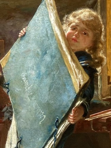 Paintings & Drawings  - Edgard Farasyn (1858 – 1938) - The Mischievous Little Artists