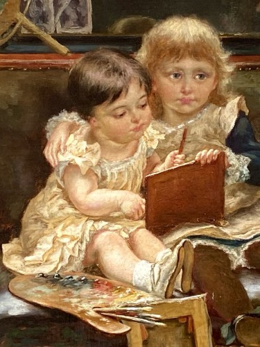 19th century - Edgard Farasyn (1858 – 1938) - The Mischievous Little Artists