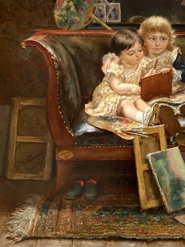  - Edgard Farasyn (1858 – 1938) - The Mischievous Little Artists