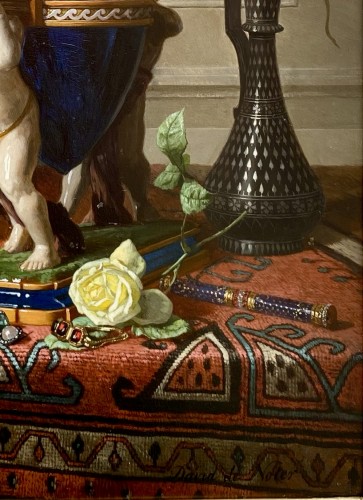 David De Noter (1818 – 1892) - Nature morte avec un vase en lapis - Louis-Philippe