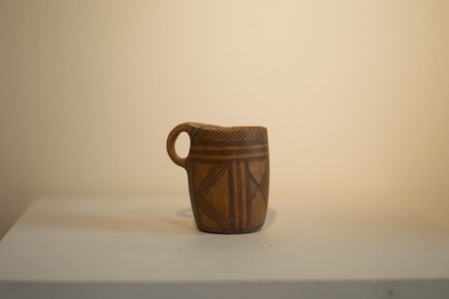 Ancient Art  - Neolithic earthenware handled cup in a &quot;beer mug&quot; form