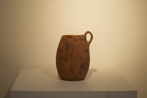 Neolithic earthenware handled cup in a &quot;beer mug&quot; form - Ancient Art Style 