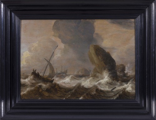 Julius Porcellis (1610 - 1645) - Ships in a Turbulent Sea 
