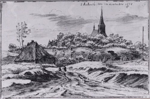 Antiquités - Josua de Grave (1643–1712) - Vue d'un Village