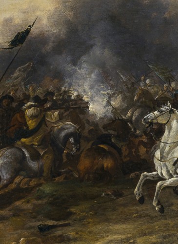 Dirck Stoop (1618–1681) - Choc de cavalerie - White Rose Fine Art
