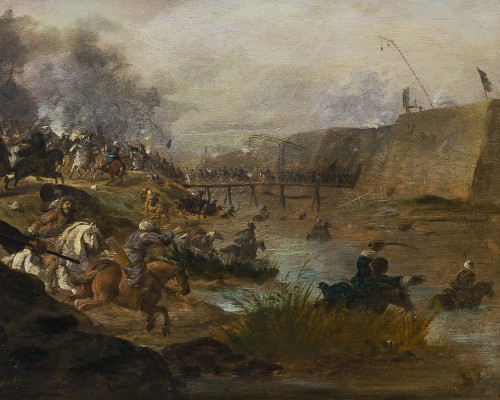 XVIIe siècle - Dirck Stoop (1618–1681) - Choc de cavalerie