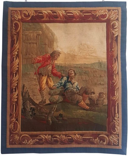 Gobelin Tapestry “Tableau” 18th Century after David Teniers
