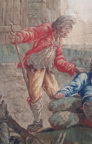 18th century - Gobelin Tapestry “Tableau” 18th Century after David Teniers
