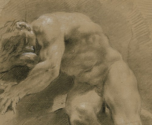 Filippo Pedrini (1763–1856) - Académie d'un nu masculin  - Tableaux et dessins Style 