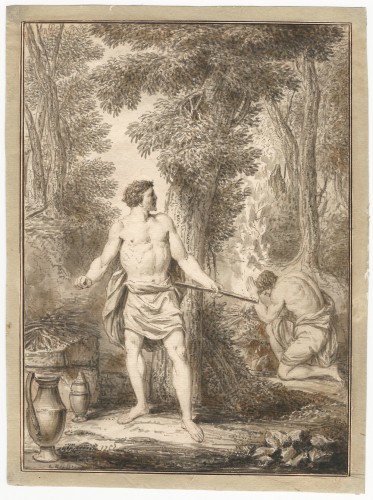 Louis Fabritius Dubourg (1693-1775) - Caïn et Abel  - Tableaux et dessins Style 