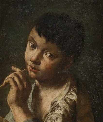 Paintings & Drawings  - Domenico Magiotto (1713–1794) Boy Blowing BUbbles